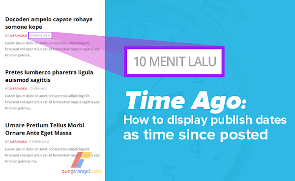 Mengubah Format Tanggal Posting Menjadi Timeago di Blogger