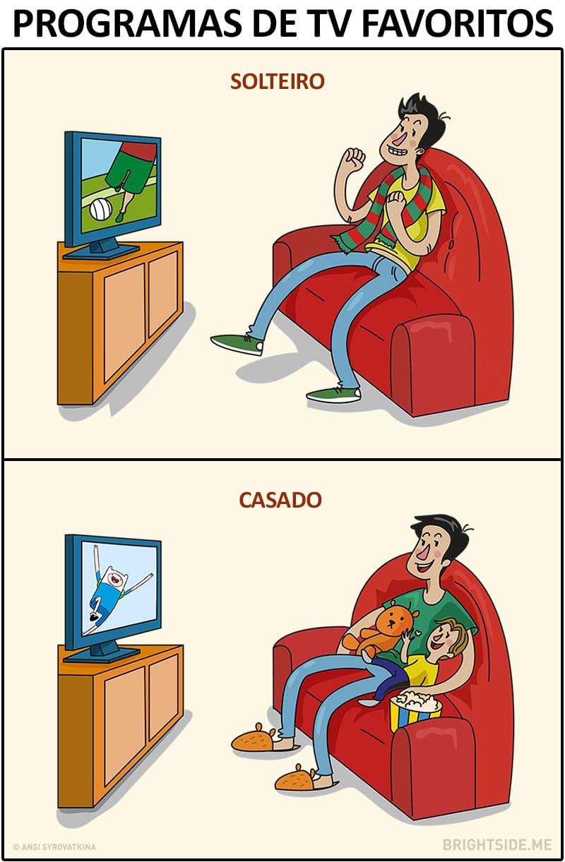 As diferenças entre estar solteiro e casado As diferenças entre estar solteiro e casado