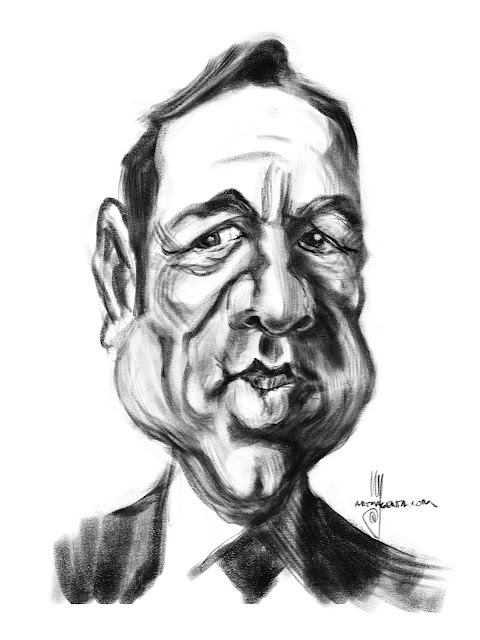 Kevin Spacey caricature by Artmagenta