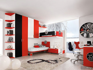 Red And Black Kids Bedroom 2