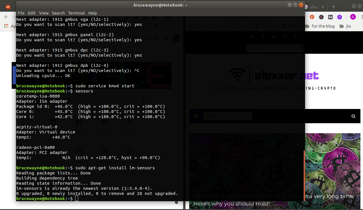 How to check the CPU temprature on Ubuntu OS? online portal for IT