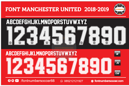 Font Manchester United 2018-2019