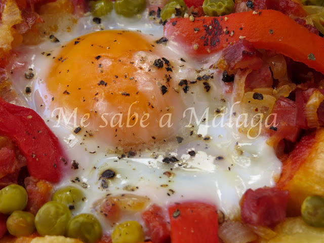 receta Málaga huevos flamenca