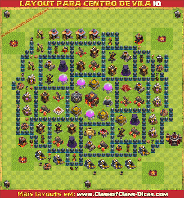 Layout Centro de Vila 10 - Clash of Clans layout