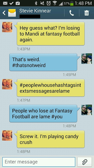 Text message about Fantasy Football #FamilyMobileSaves, #cbias #shop