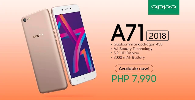 OPPO A71 2018 Specs, Price, Availability Philippines