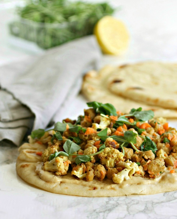 Curried Chickpea and Hummus Sandwich