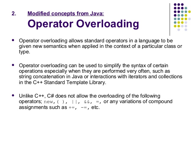 Java: What is Operator overloading ?