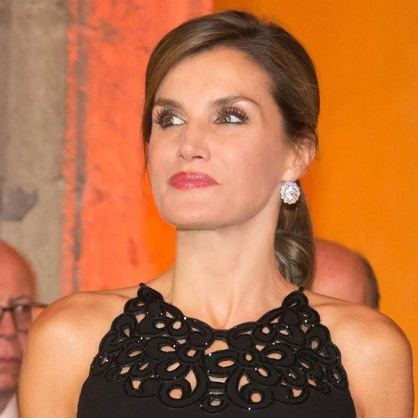 Queen Letizia attended gala dinner with Mexico's President Enrique Pena Nieto and his wife Angelica Rivera, Mexico