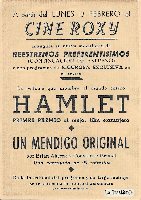 Programa de Cine - Hamlet, Príncipe de Dinamarca - Laurence Olivier - Jean Simmons