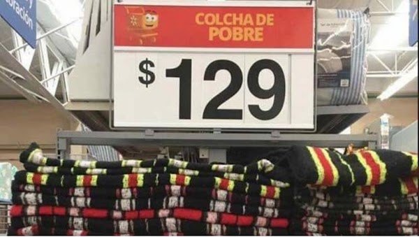 Walmart vende "colchas para pobres" en 129 pesos Walmart vende "colchas para pobres" en 129 pesos