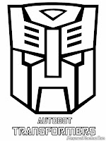 Mewarnai Logo Autobot Transformer