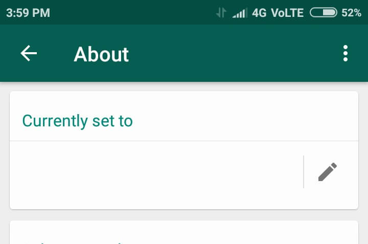 How To Keep Empty Or Blank WhatsApp Status - Shouters Planet