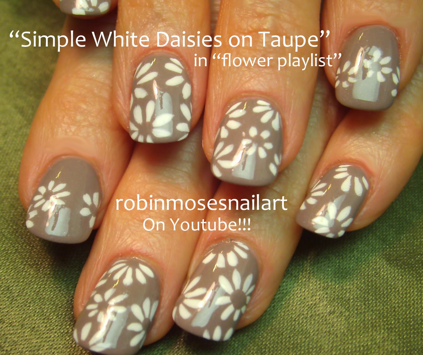 Nail Art by Robin Moses "easy flower nails" "flower nails" "nail art