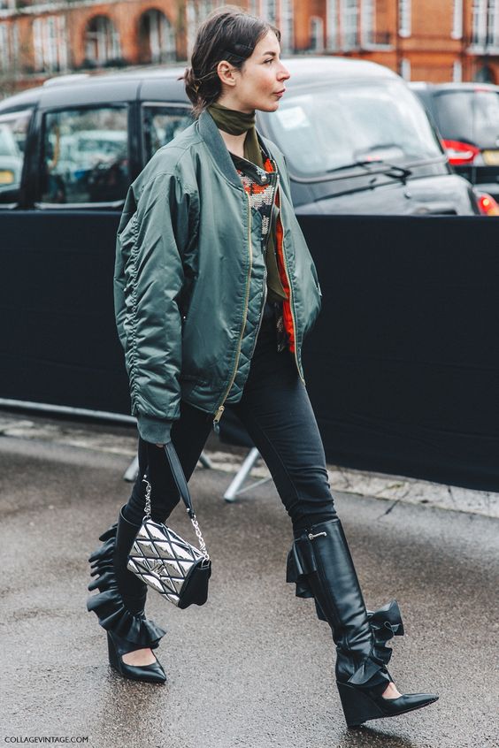 Collage Vintage LFW Street Style - Irina Lakicevic