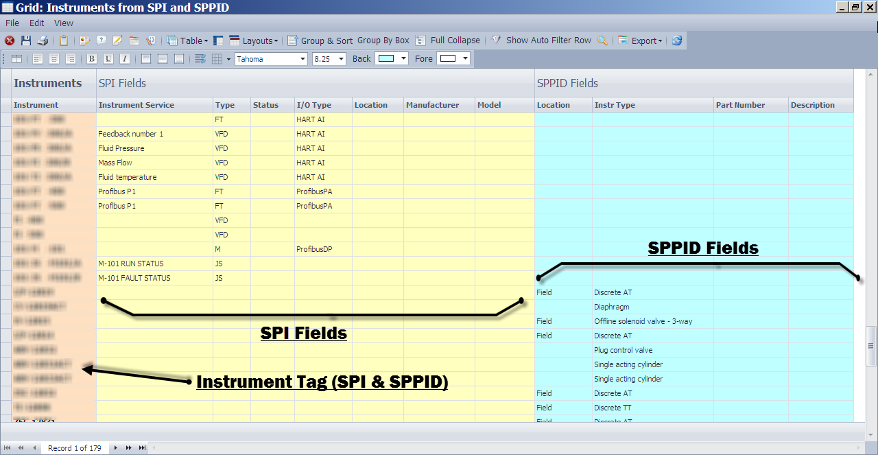 Engineering Intelligence Instrument Data from SPI and SPPID