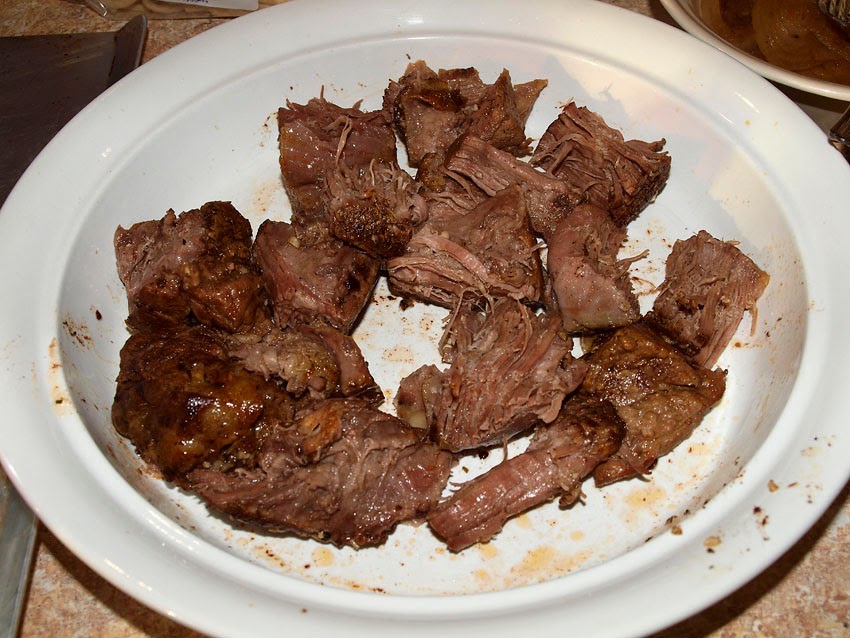 Pellet Smoker Cooking Beef and Noodles over Mashed Potatoes and Dessert