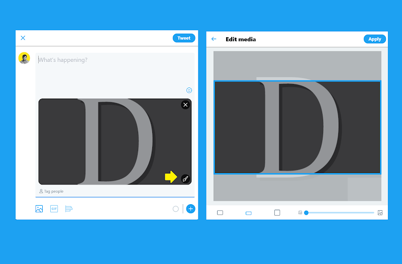 Desktop users can edit Images Before sharing them on Twitter