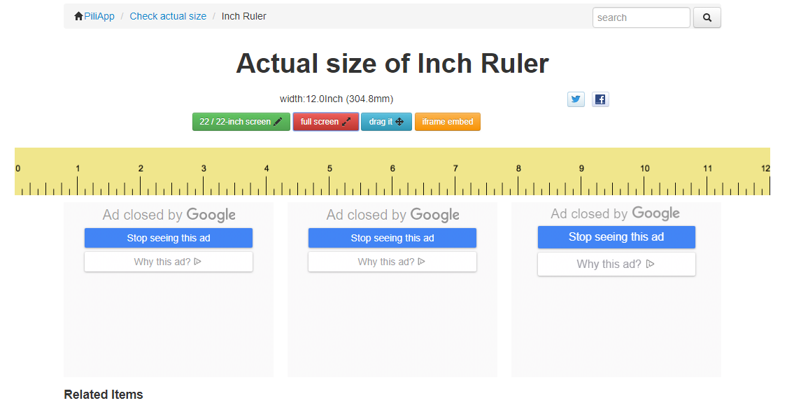 Inch Ruler PCTOWN (REMOTE IT SERVICE)