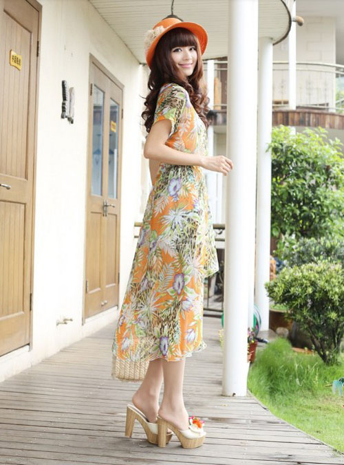 Fashion Dress: Summer new women's Bohemian irregular skirt waist ...