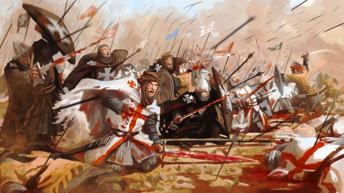 crusader forces cut down on the battlefield