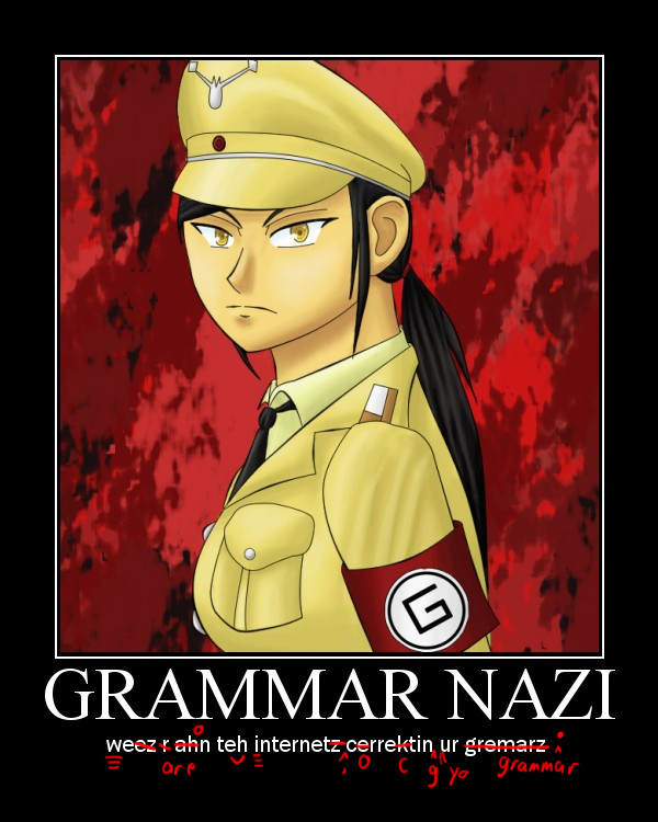 The Grammar Nazi (Natzi) .