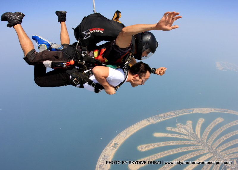 Skydive Dubai Extreme Adventure over The Palm Lady & her Sweet Escapes