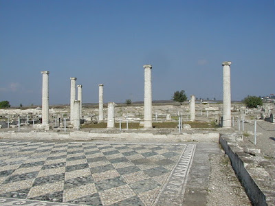 Pebbles mosaic in a Pella house atrium (Macedonia) At the beginning of the 4th century BC Pella was the largest Macedonian city. It was the birthplace of Alexander the Great in 356 BC.