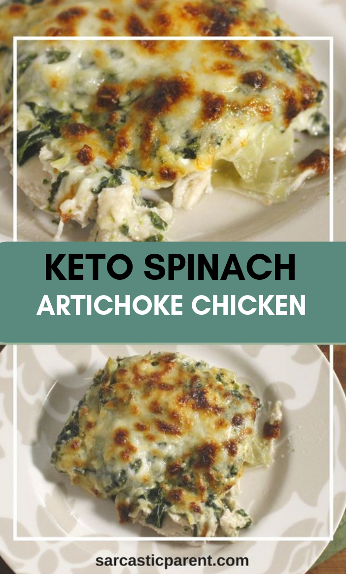 Keto Spinach Artichoke Chicken #eathealthy #fooddiet