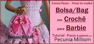 DIY Como Fazer Vestido de Crochê Para Barbie Alta Moda Parte 1 Com Pecunia  Milliom Crochê 