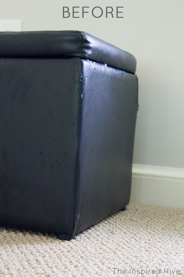 Monthly DIY Challenge DIY Storage Ottoman The Inspired Hive