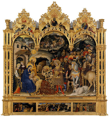 Adoración de los Magos (1423) - Gentile da Fabriano  - Galería de los Uffizi - FLORENCIA