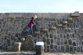 Rachel Knowles walking up the steps on the Cobb, Lyme Regis (2016) Rachel Knowles walking up the steps on the Cobb, Lyme Regis (2016)
