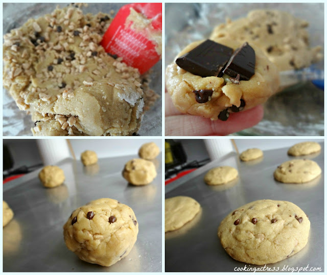 Brown Butter Chocolate Stuffed Toffee Chip Cookies