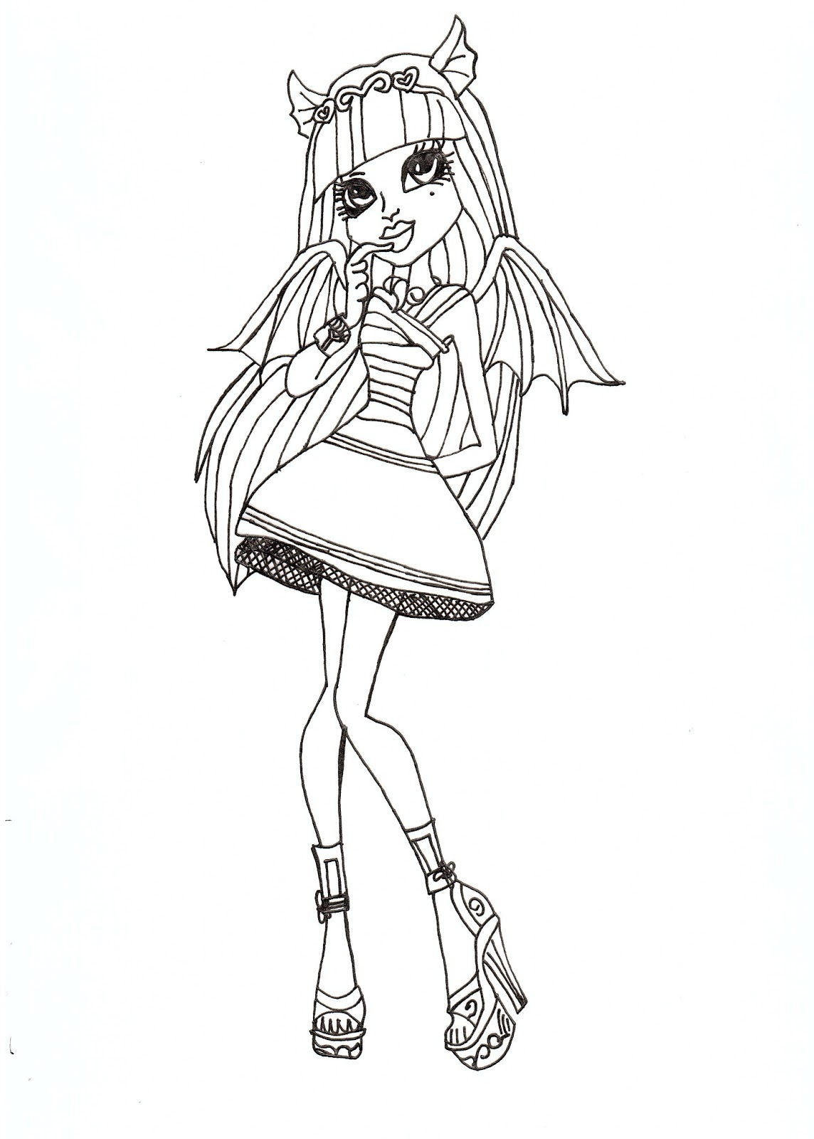 Free Printable Monster High Coloring Pages Rochelle Goyle Free