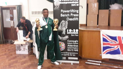 Mr Prince Kennedy, an indigene of Imo state, Breaks World Record In Power Lifting Competition In The UK (Photos) Hkn