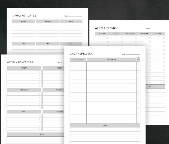 printable weekly planner for college students