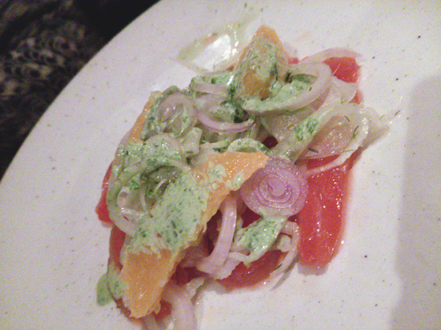 Sea trout, with fennel and orange salad, The Finnieston, Glasgow