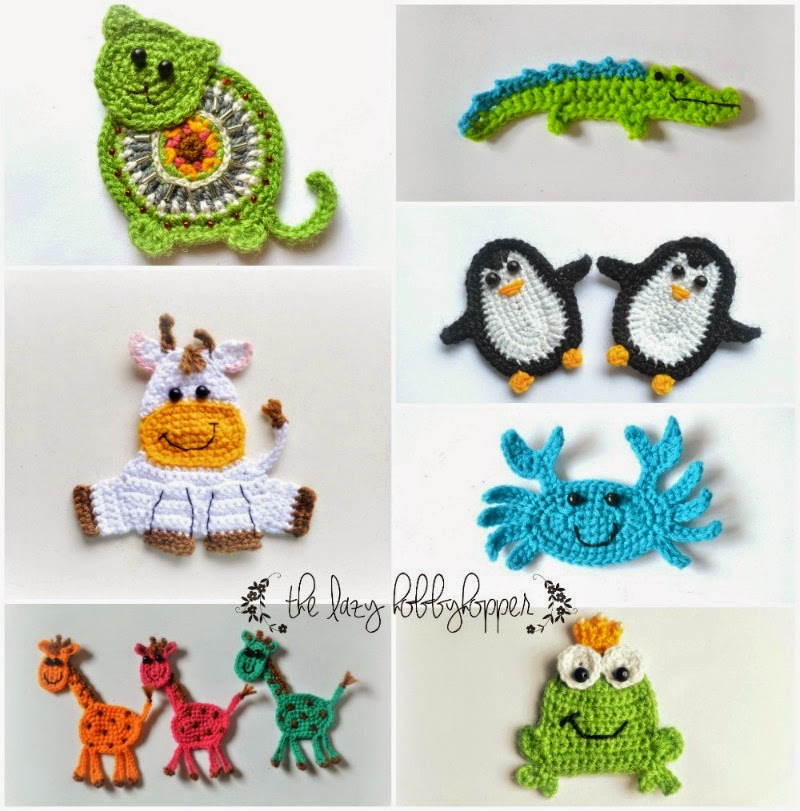 The Lazy Hobbyhopper Animal appliques