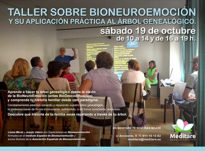 Taller sobre BioNeuroEmoción en Madrid , Sábado 19 de Octubre 2013.