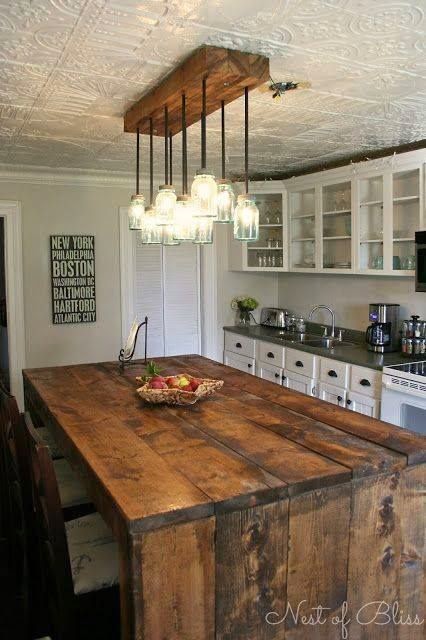 Hogares Frescos: 30 Fabulosas Ideas Para Islas de Cocinas Rústicas Que
