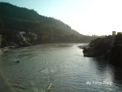 View from the Laxman Jhula in Rishikesh