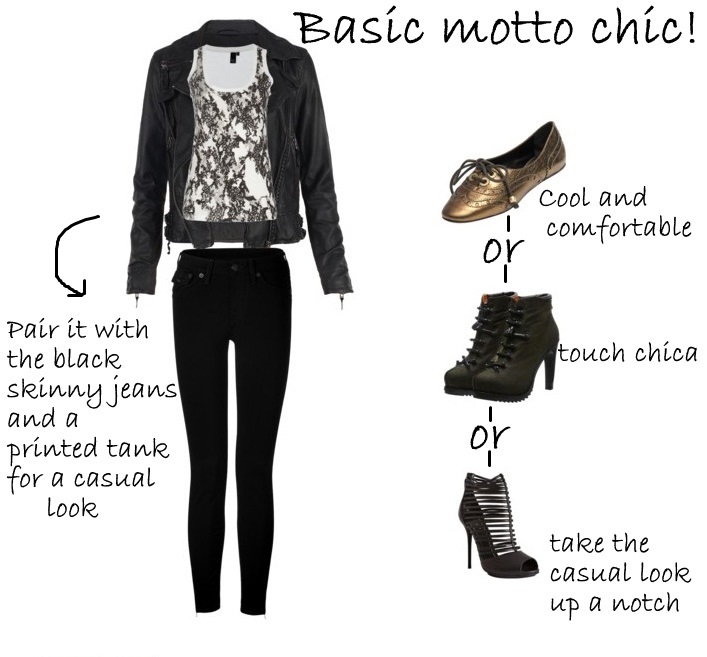 Style-Delights: How To Style A Black Leather Motto Jacket