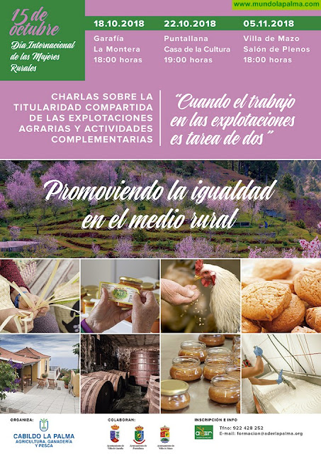 El Cabildo informa de las ventajas de la titularidad compartida en explotaciones agrarias para celebrar el Día de las Mujeres Rurales 