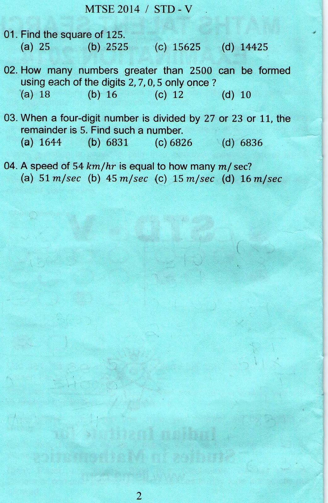 Preparations for IPM, MTSE, Olympiad, MAT, Scholarship,CBSE, ICSE ...