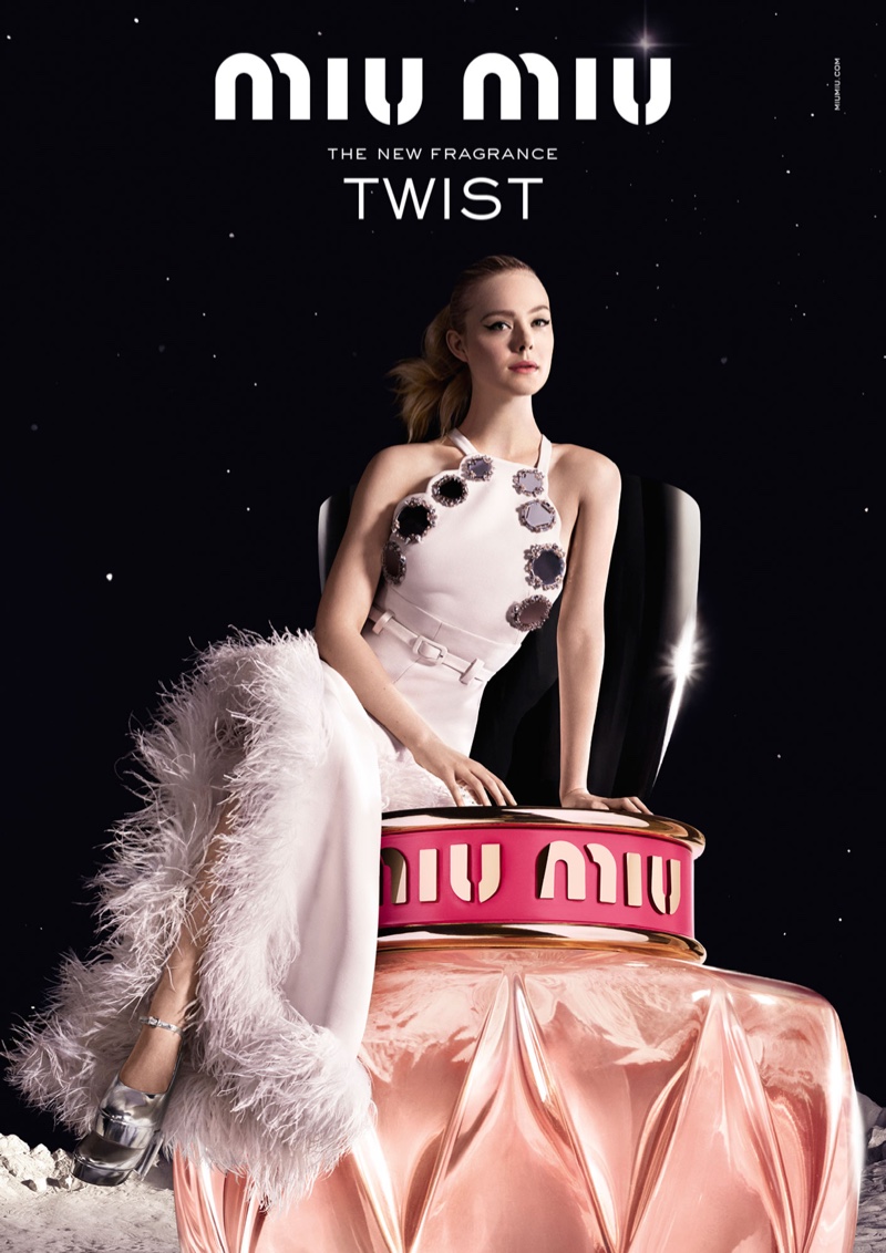 Miu Miu Twist Fragrance Campaign featuring Elle Fanning