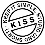 KISS principle emblem sketch.