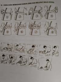 cara memasang sabuk dan melipat baju karate