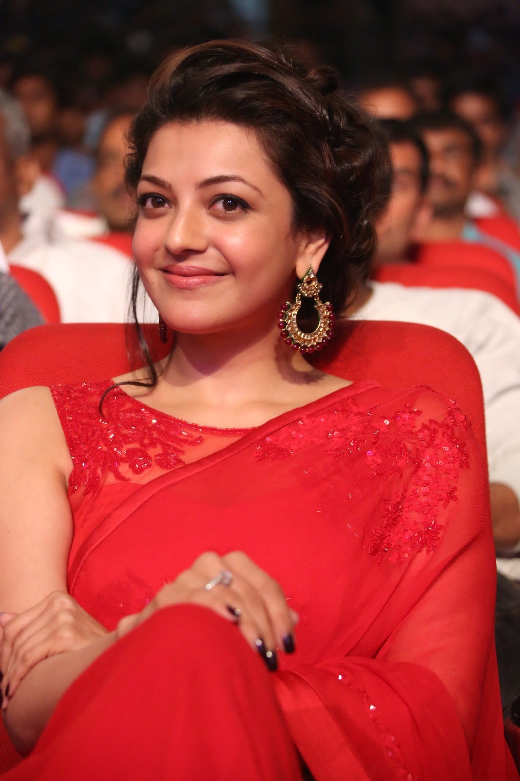 High Quality Bollywood Celebrity Pictures Kajal Aggarwal Looks Absolutely Ravishing In Red