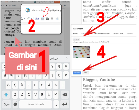 upload gambar dan memasangnya dalam artikel upload gambar dan memasangnya dalam artikel